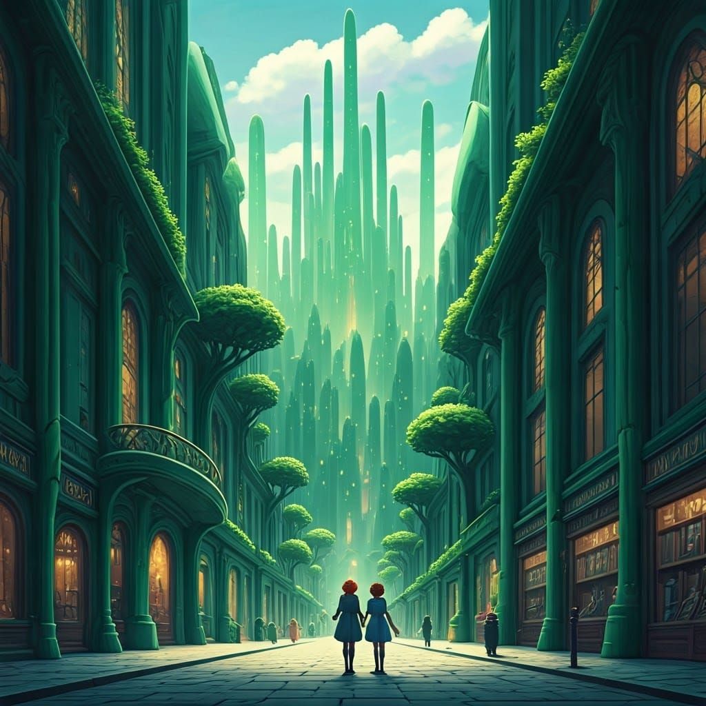 Emerald City Whimsy in a Fantastical Aesthetic