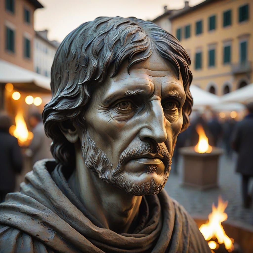 Surreal Portrait of Giordano Bruno in Ambient Light, Nikon 1...