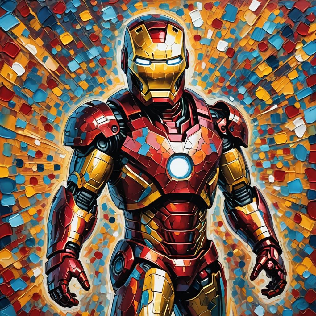 Funko Pop Iron Man in Space: Neo-Impressionism