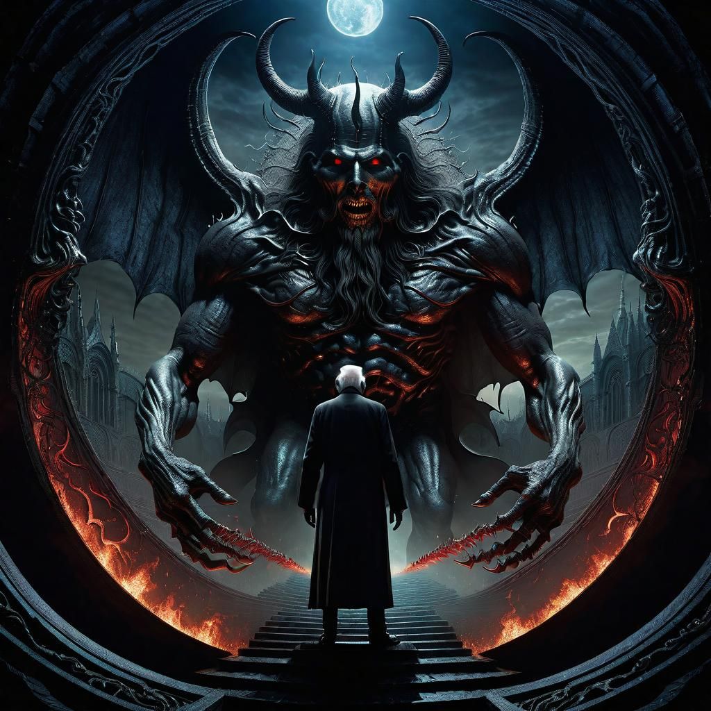 Carl Jung Summons a Demon in Horror Art