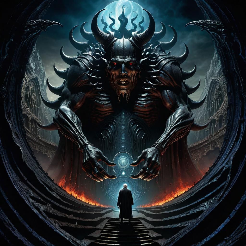 Carl Jung Summons a Demon: Horror Splash Art