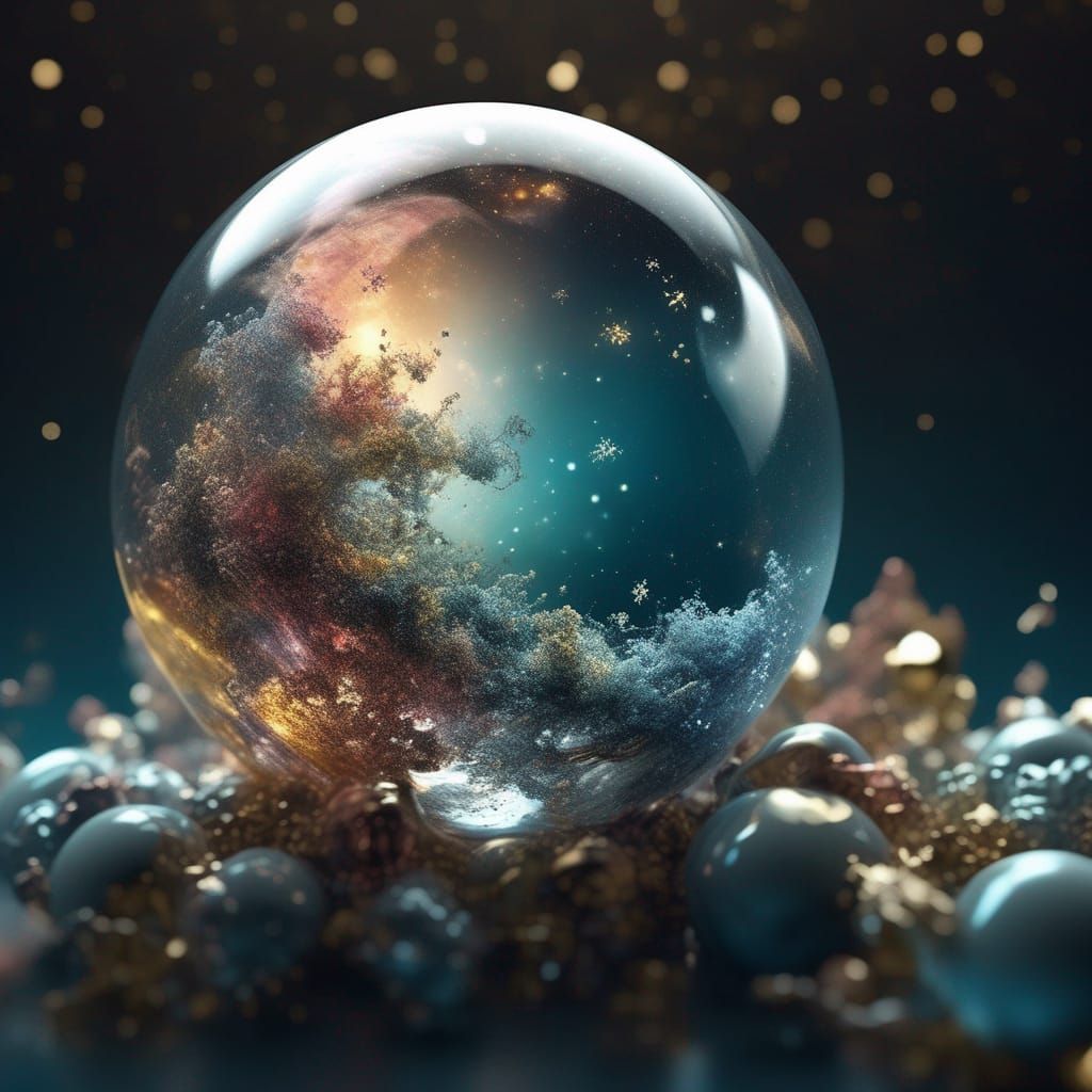 Glass Moon Photorealistic CGI Masterpiece