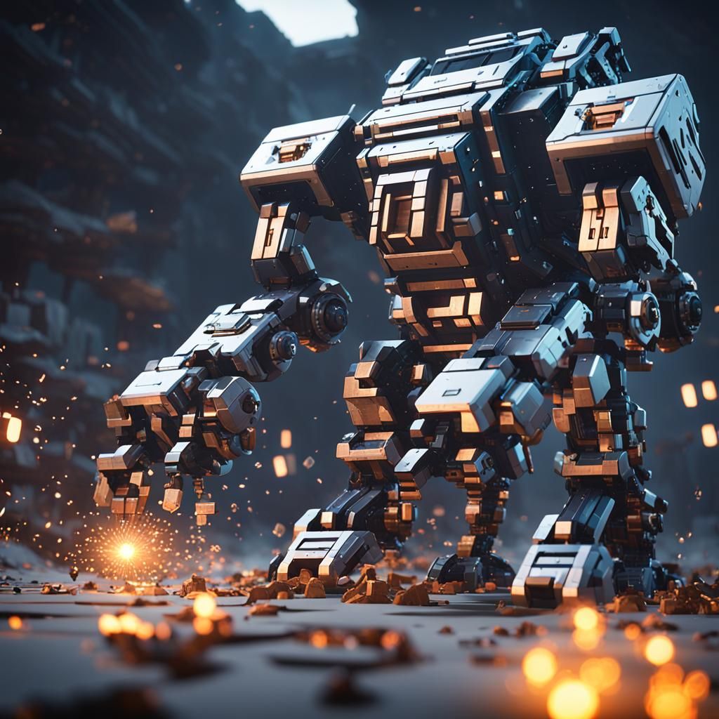 Futuristic Sci-Fi Mech Details in Cinematic Style