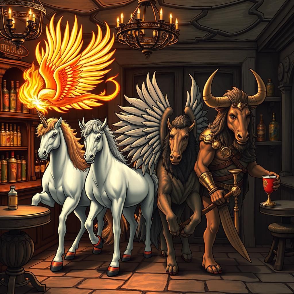 Mythical Creatures Walk Into a Bar