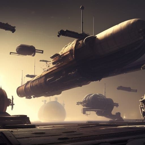 Space Station Cargo Bay Concept Art in Unreal Engine