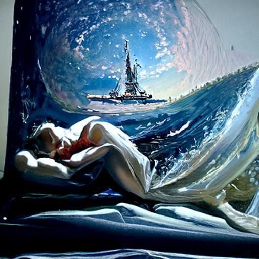 Dreamlike Oil Painting in James Gurney Style