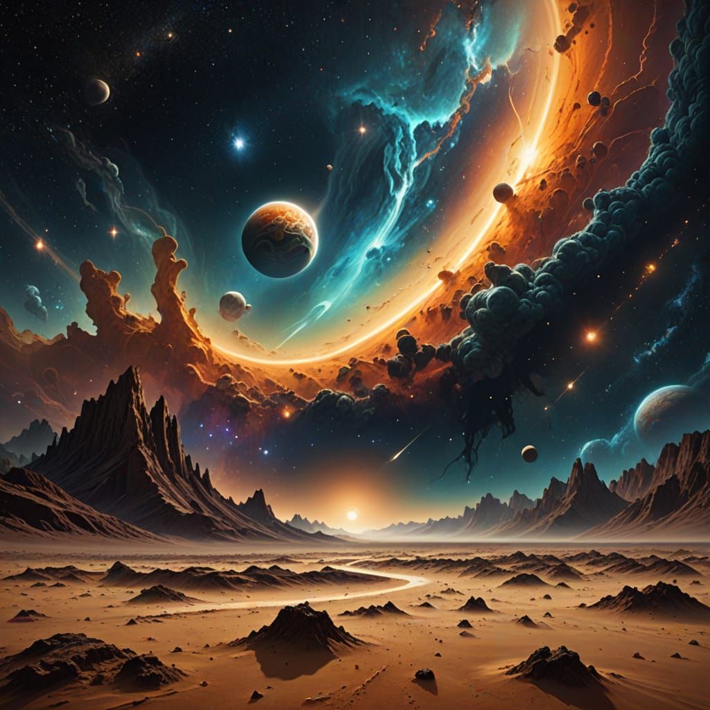 Cosmic Landscape: Earth a Grain of Sand in Vast Nebula