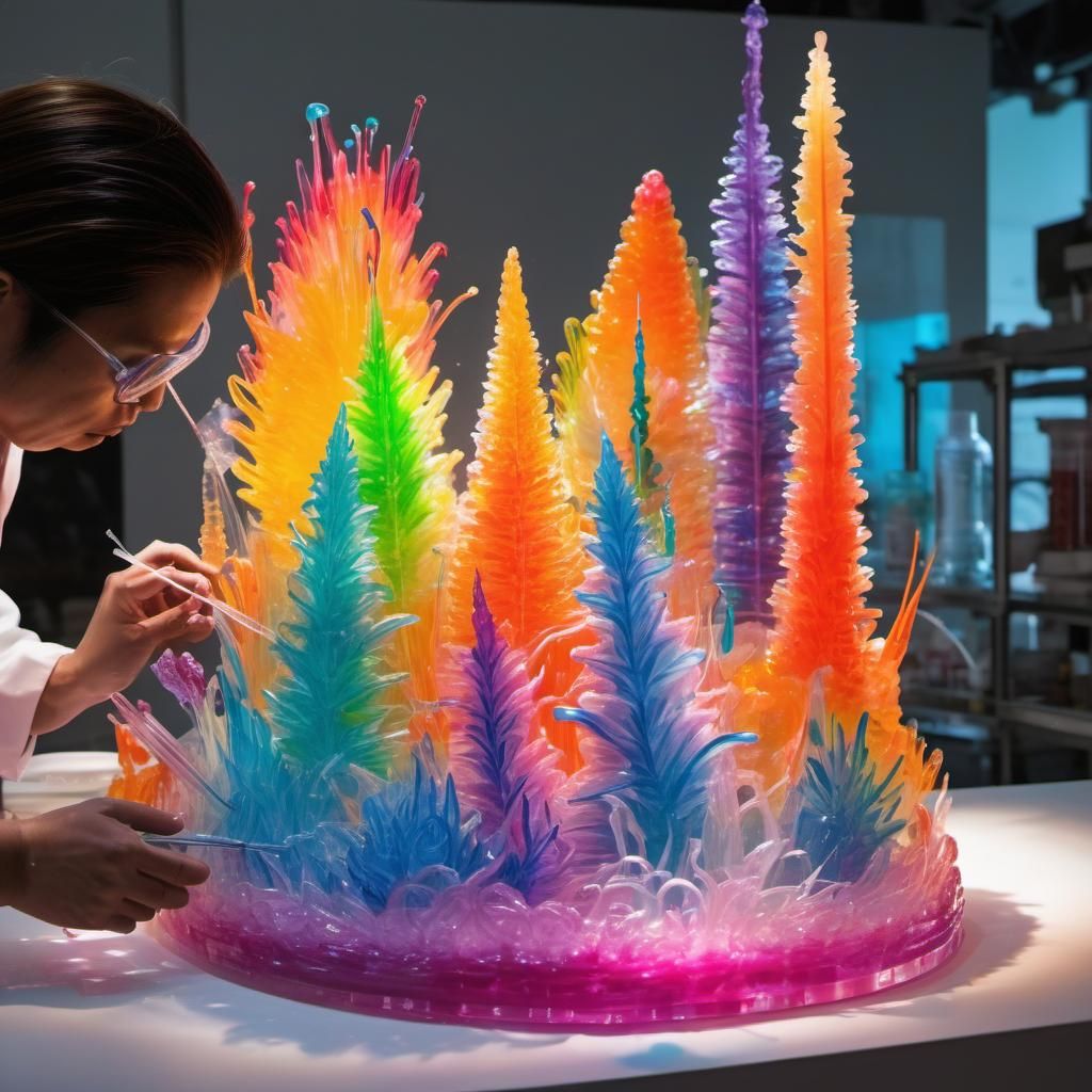 Colorful Gelatin Sculpture Artistry