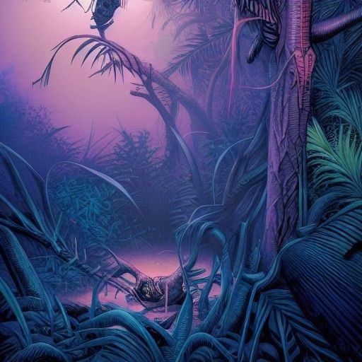 Jungle Death Trap Comic Book Art