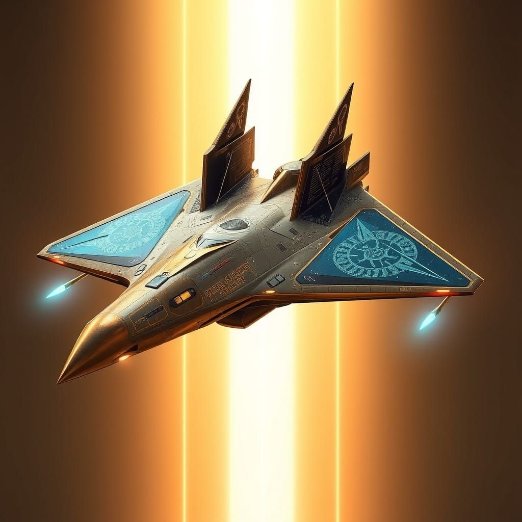 Cyberpunk Trireme Spaceship Blends Ancient Greek and Phoenic...