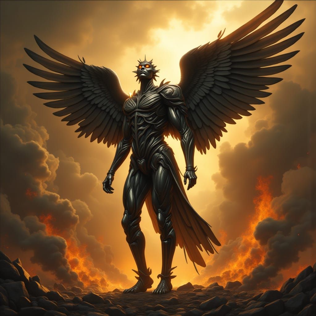 Icarus Reborn in Cyberpunk Style