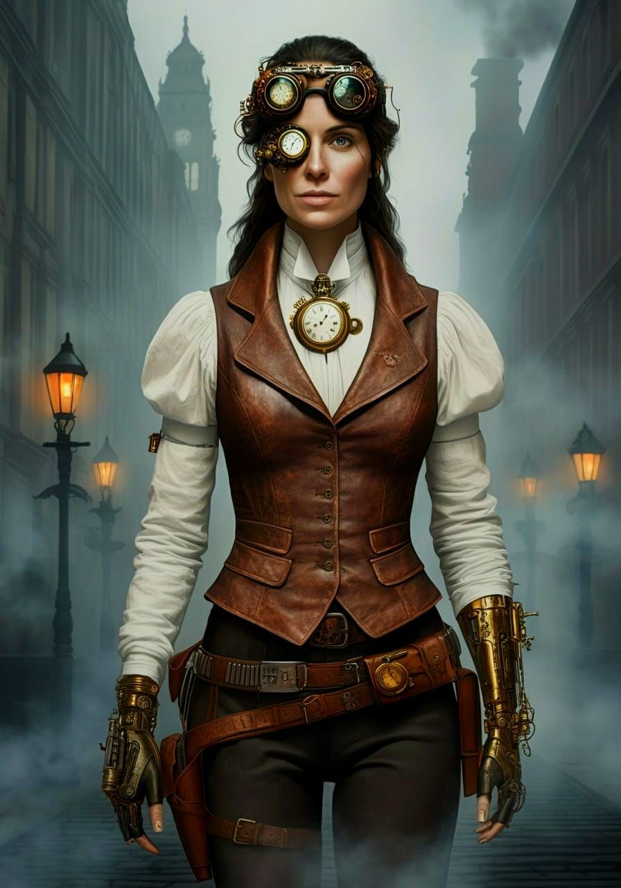 Steampunk Detective Lady Stark in Victorian London