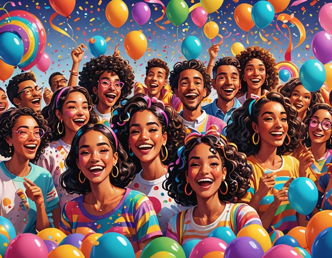 Whimsical Celebration Scene Inspired by Fantasy Art