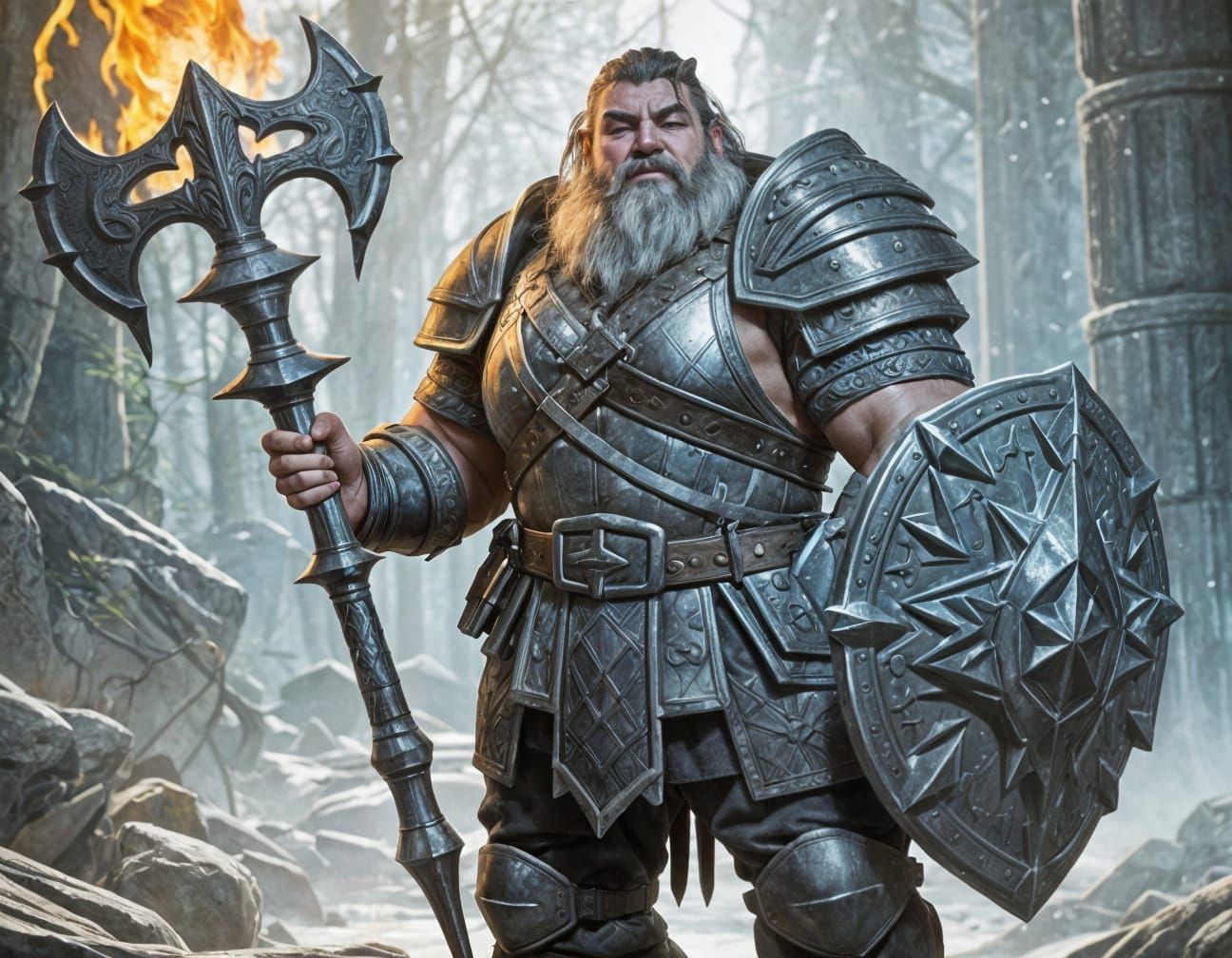 Mighty Dwarven Warrior Enters Battle