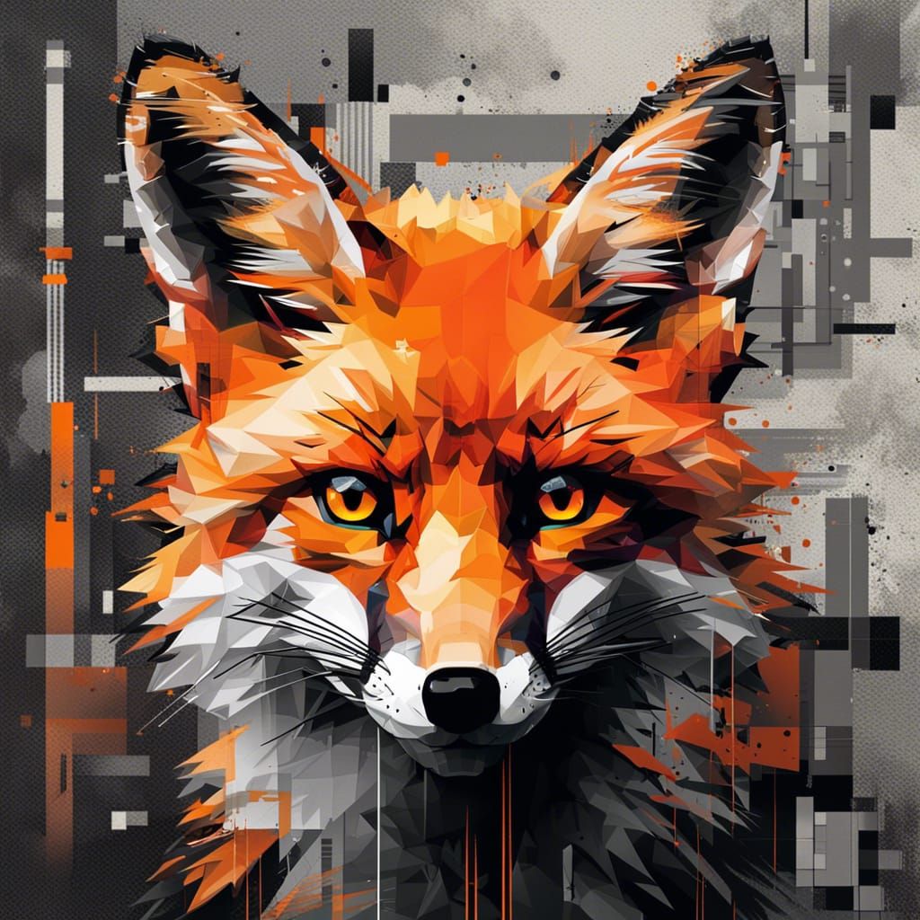 Glitch Kunst Fox