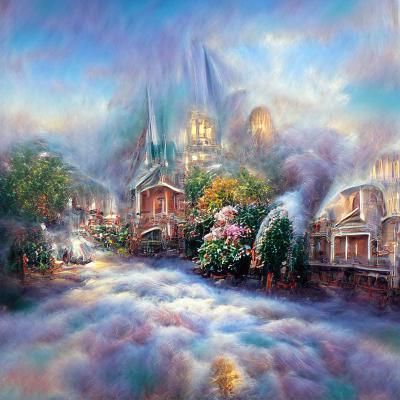 Ethereal Fantasy Landscape in Hyperdetailed Style