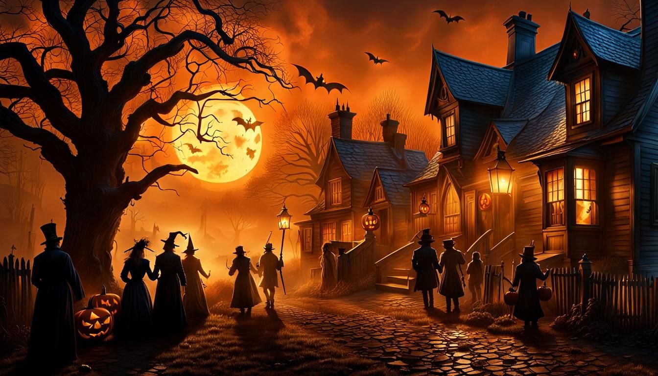Haunted Steampunk Village Trick-or-Treaters