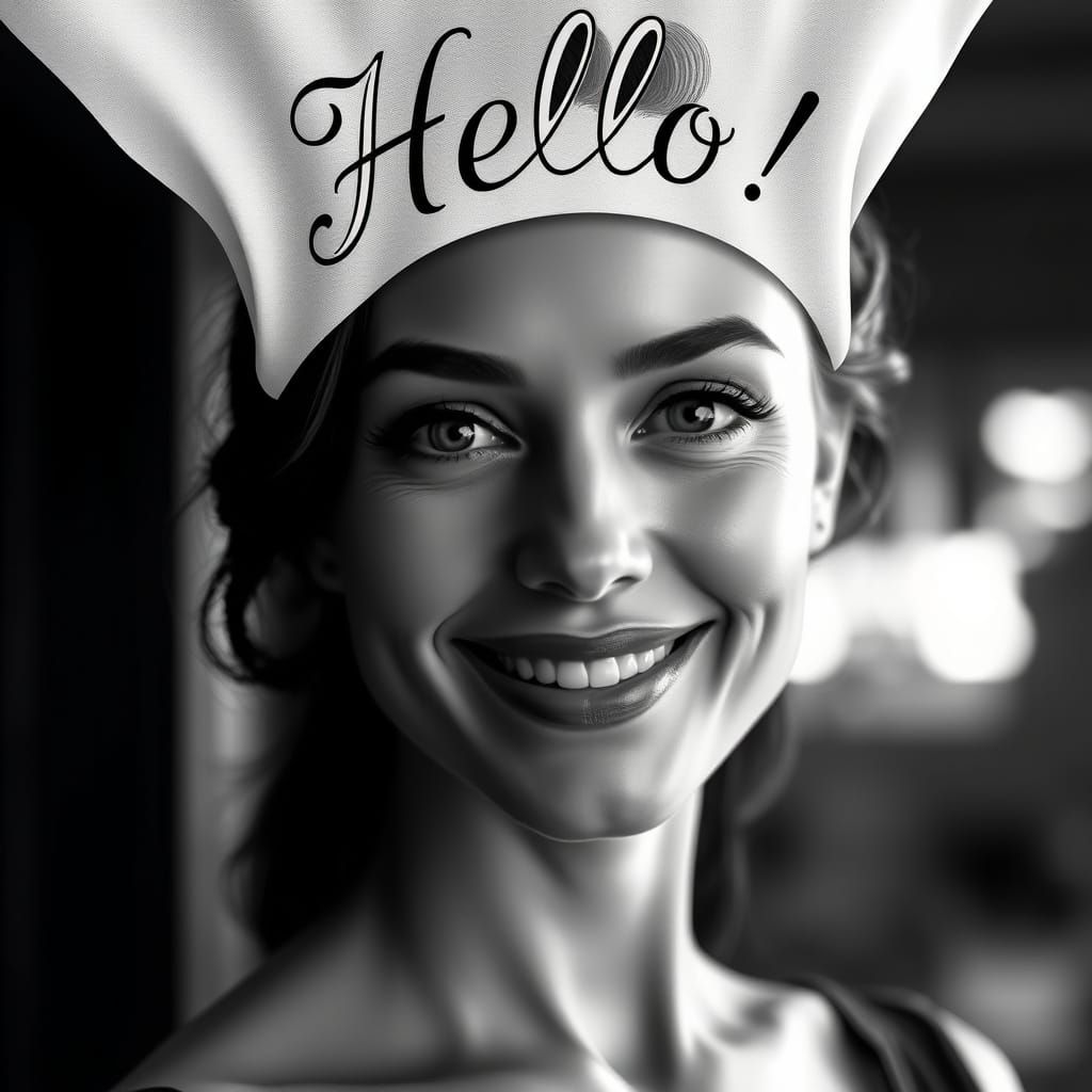 Elegant Woman in Film Noir-Inspired Portrait