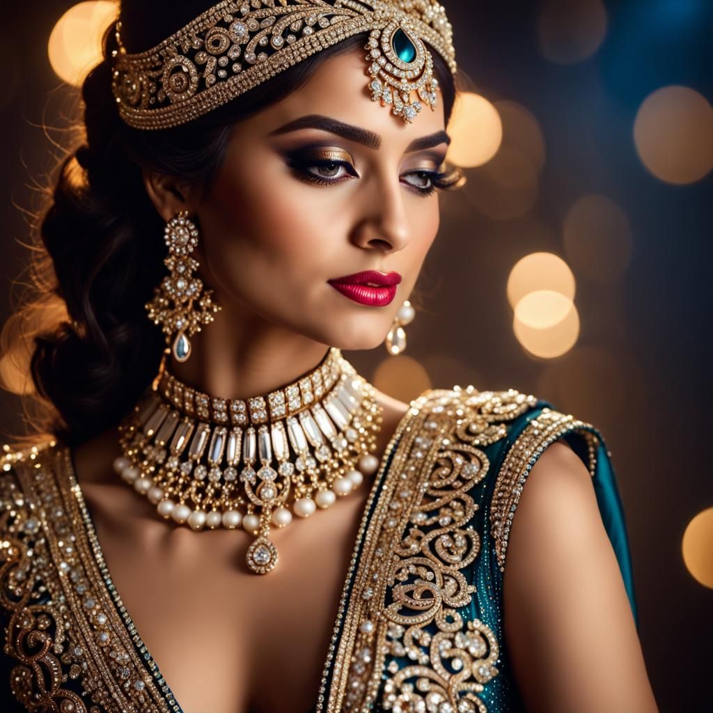 Stunning Bollywood Model in Diamond Fashion Shoot