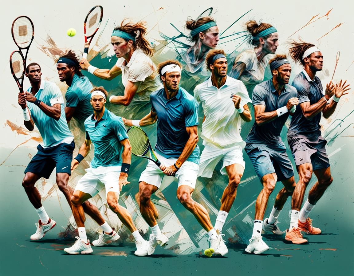 Dynamic Tennis Player Montage in Carne Griffiths Style