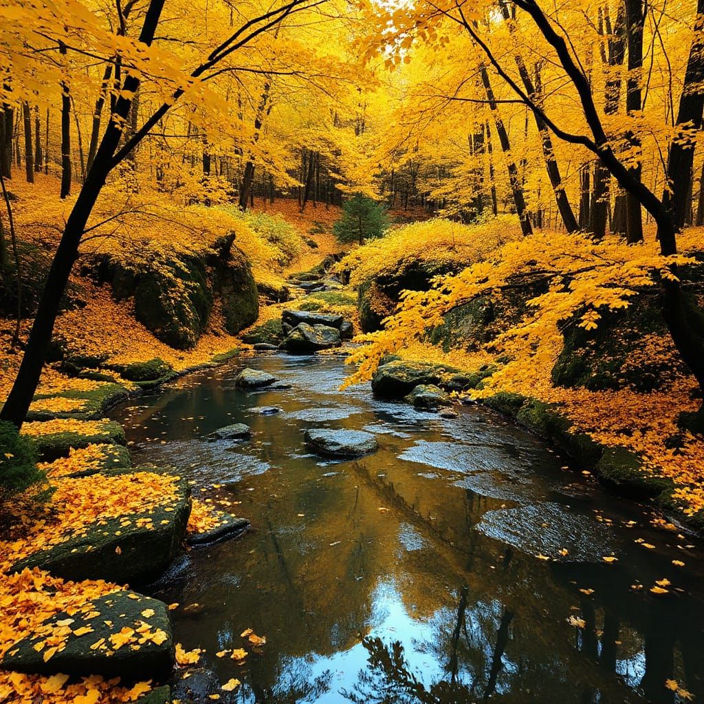 Dreamlike Yellow Abstract Image