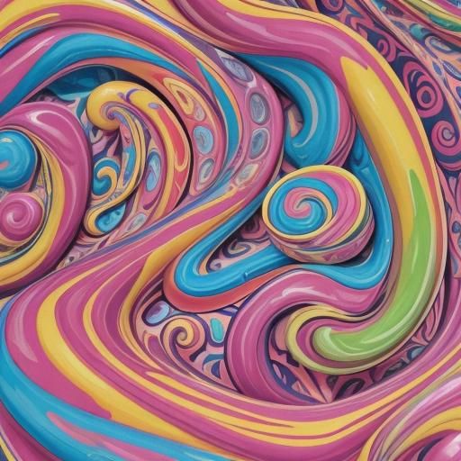 Hector and Andromache in Candyland Gouache