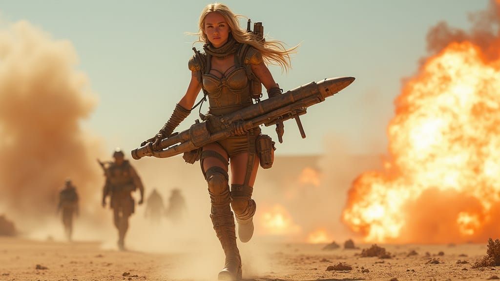 Metal Slug Cosplay Warrior in Desert Battle