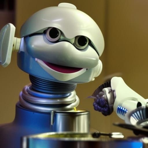 Steampunk Robot Swedish Chef Cooking Dinner