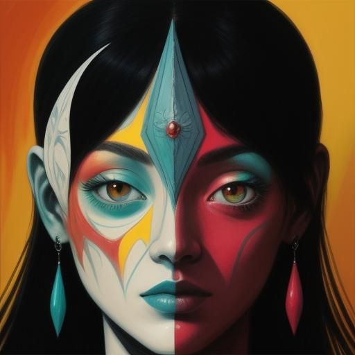 Fractured White Botany: Angular Leaves and Faces