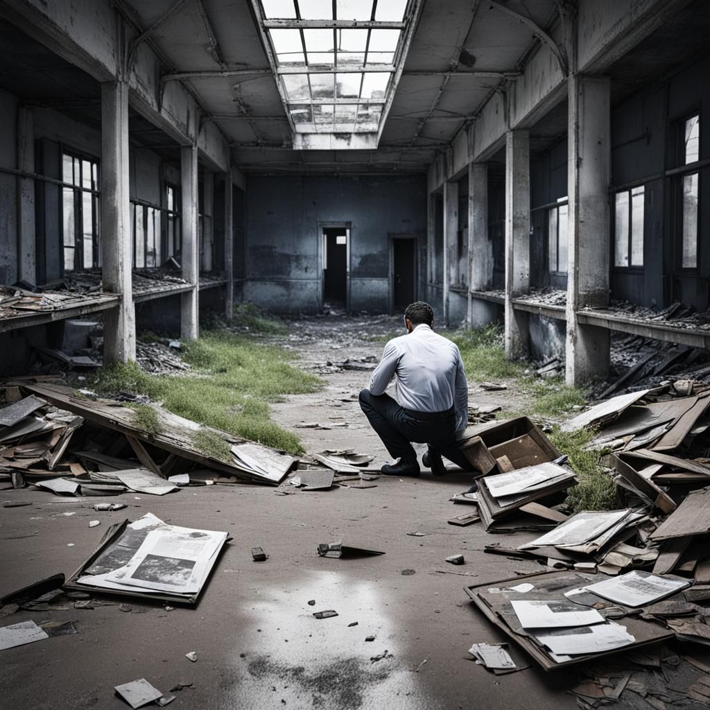 Man's Transition From Busy to Abandoned