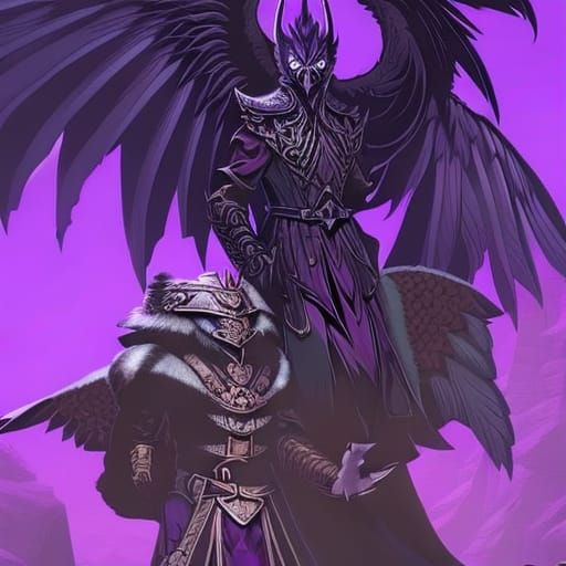 Lovecraftian Raven-Badger Hybrid in Anime Style