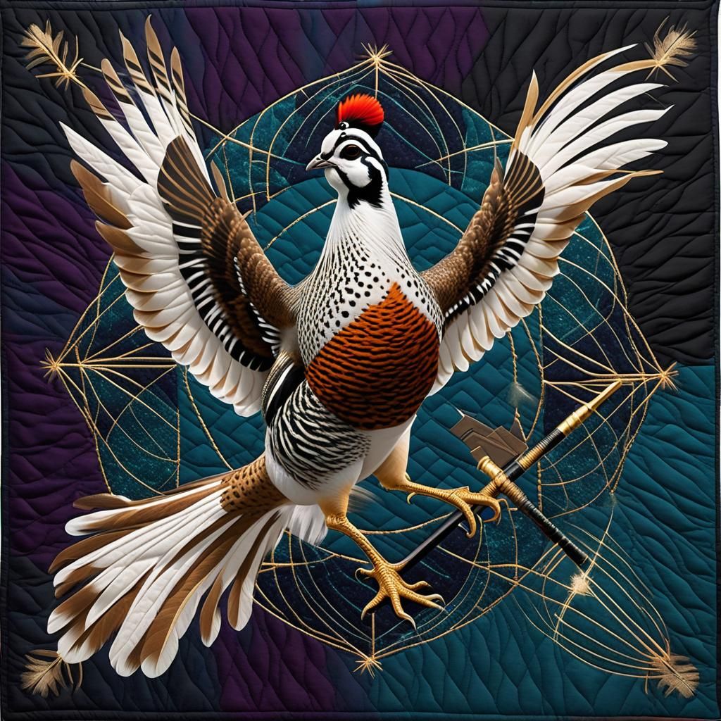 Quantum Feathered Quail with Quarterstaff