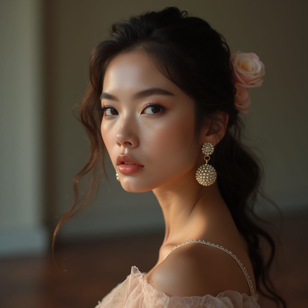 Luxurious Fashion Poster in the Style of High-End Art