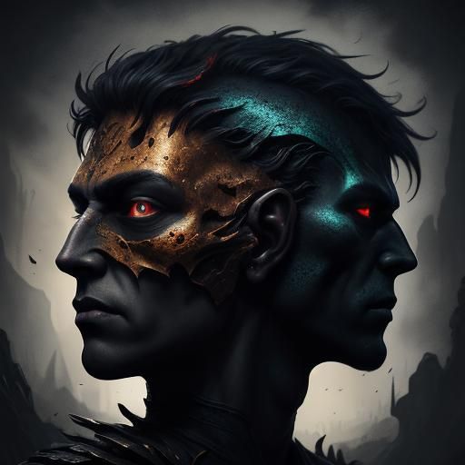 Question Mark Head: Detailed Matte Painting