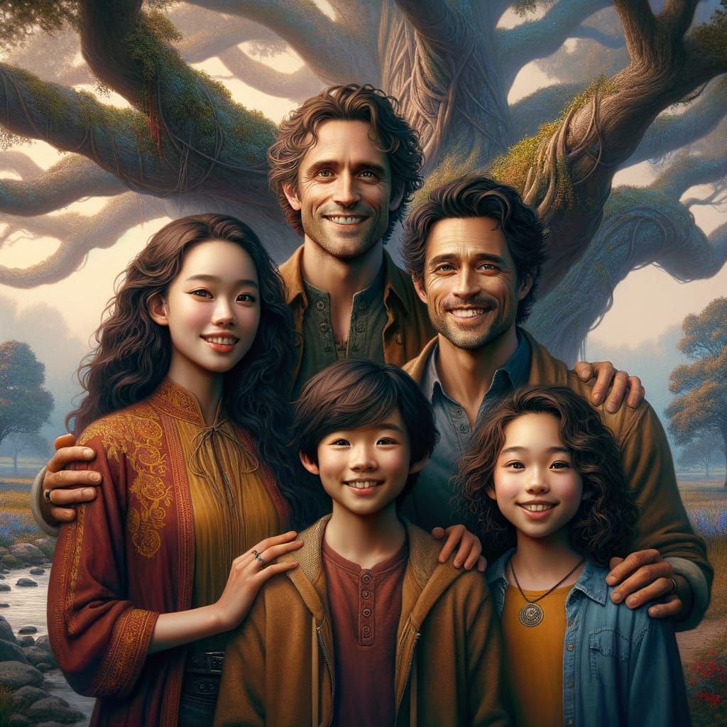 Fantasy Family Portrait Matte Painting