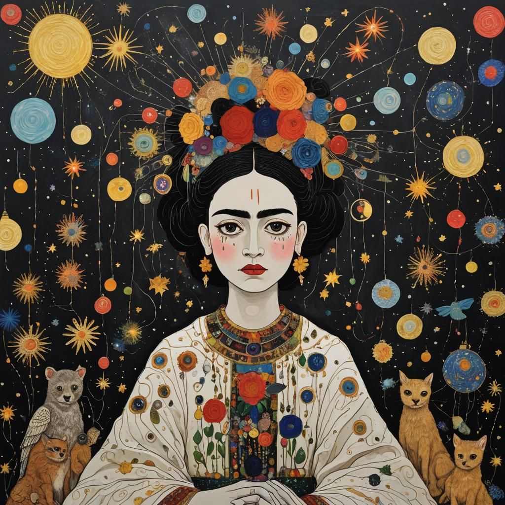 Darth Vador as Angel in Clarke-Klimt Style