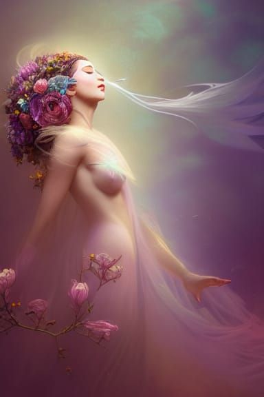 Ethereal Deity Portrait in Fantasycore Style