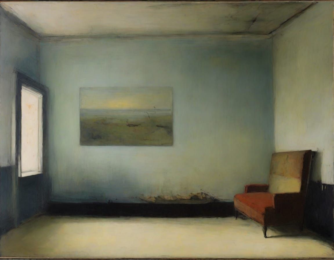 Lively Undersea Coral Reef in Impressionist Oil Painting