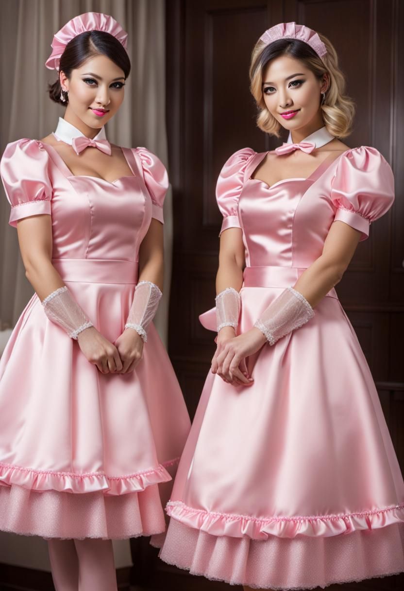 Pink Satin Maids in Professional Photography