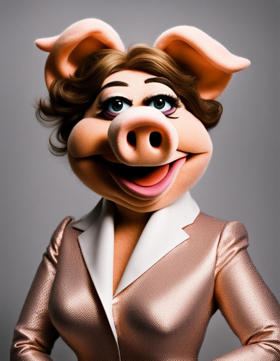 Sigourney Weaver as Miss Piggy Portrait
