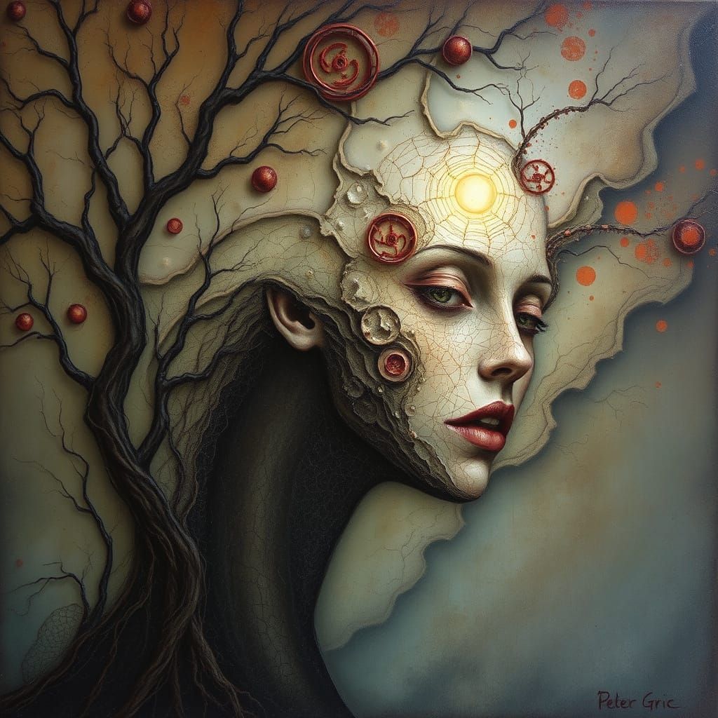 Ethereal Horror Waif in a Haunting Dreamscape