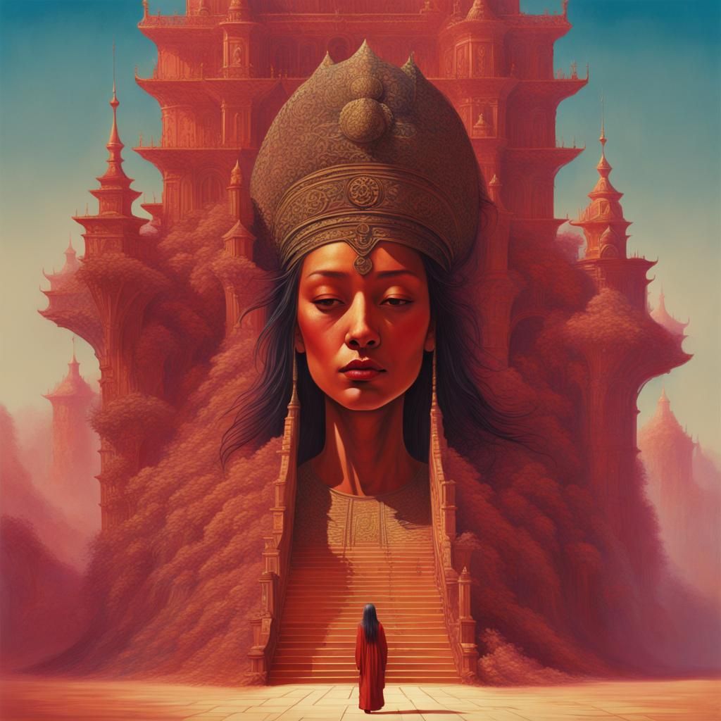 The most beautiful, magical, exotic, oriental, and mystic Queen ever Killian Eng Roger Dean Zdzisław Beksiński  hyperrea...