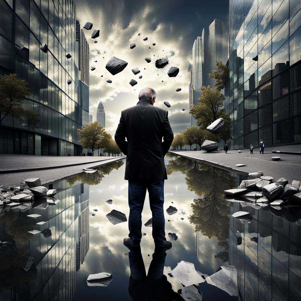 World Falling Apart Reflection: Professional Photography