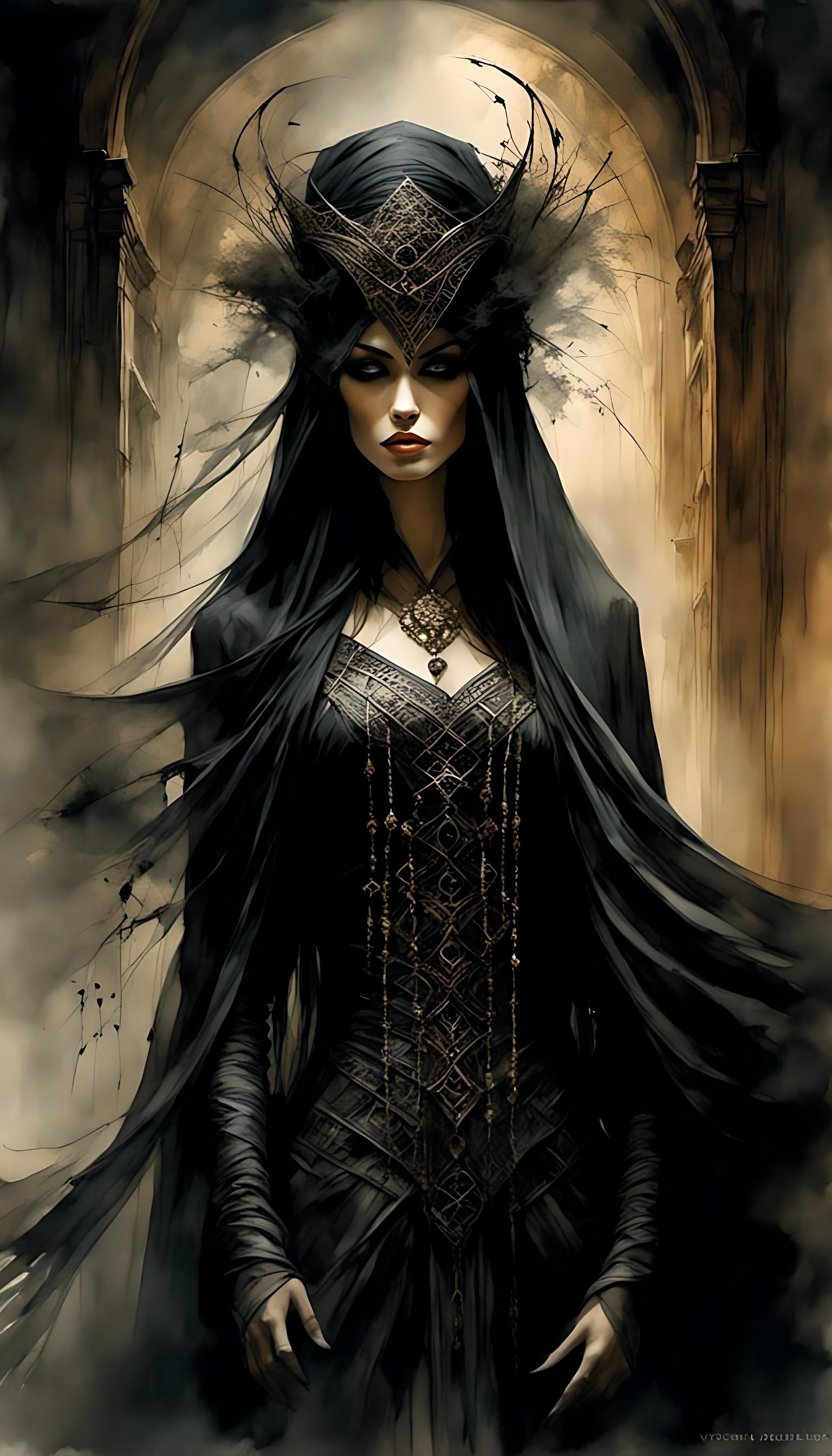 Mysterious Veiled Temptress in Cinematic Lighting