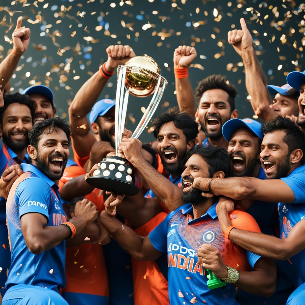 Indian Cricket Team Celebrates World Cup Win