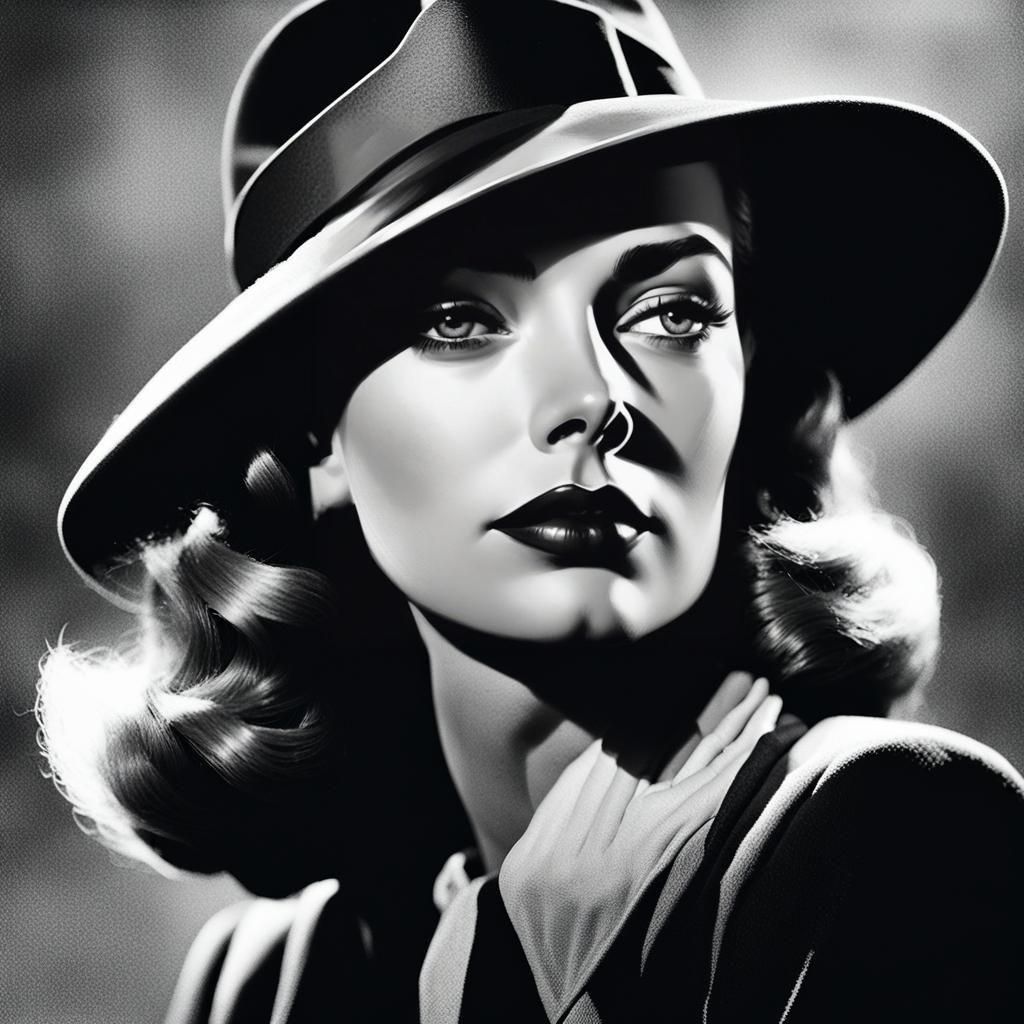 1940s Noir Femme Fatale Portrait