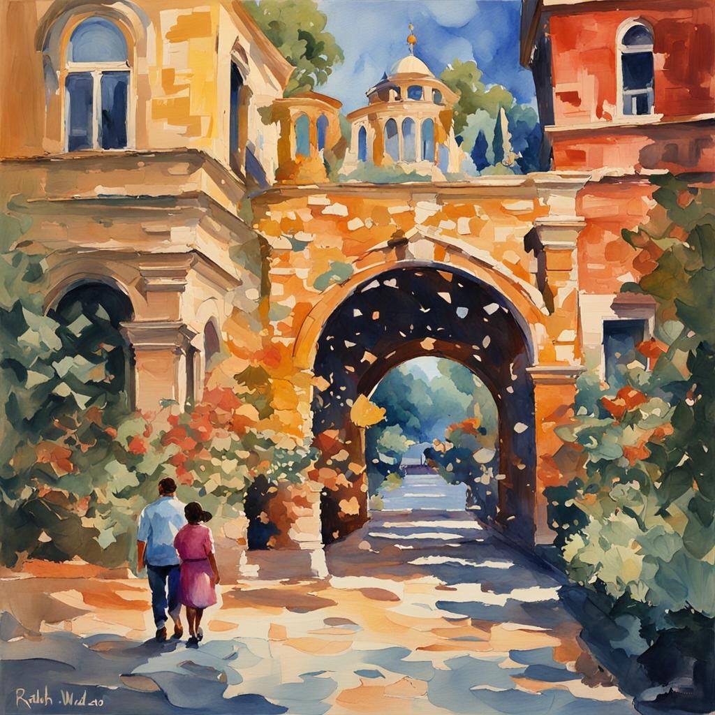 Uncut Diamonds Become Gems: Gouache Impressionist Painting