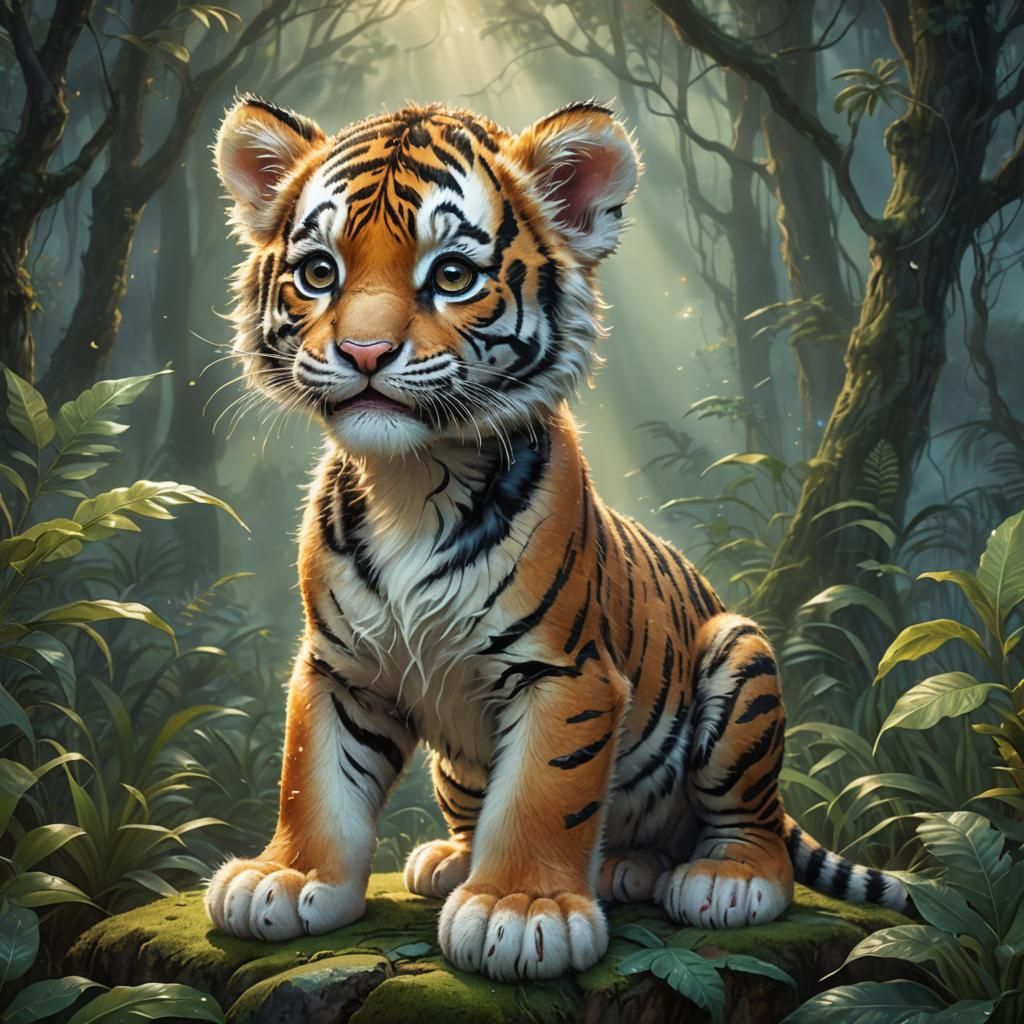 Beautiful baby tiger