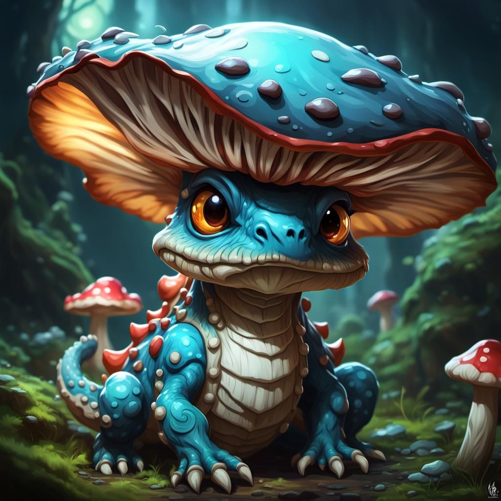Mushroom Dragon: Extraterrestrial Chibi Portrait