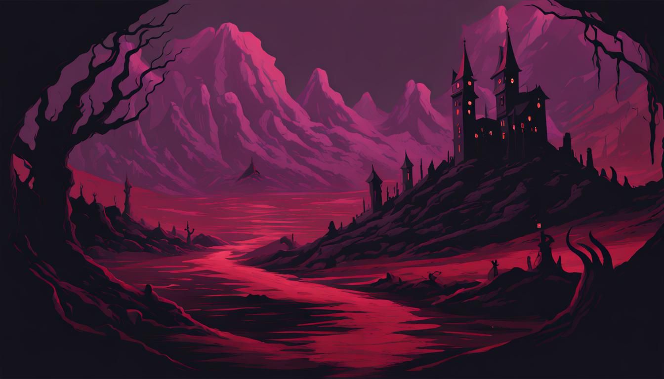 Terrifying Eldritch Horror Landscape in DnD Style